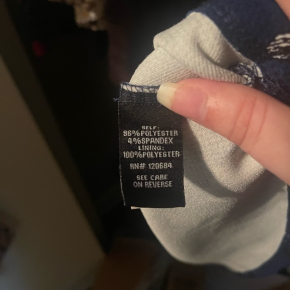 3/4 sleeve Torrid dress. Blue with floral print. Good condition 1x. - Picture 4 of 4